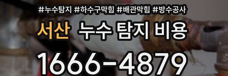 서산 누수 탐지 비용