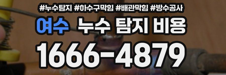 여수 누수 탐지 비용