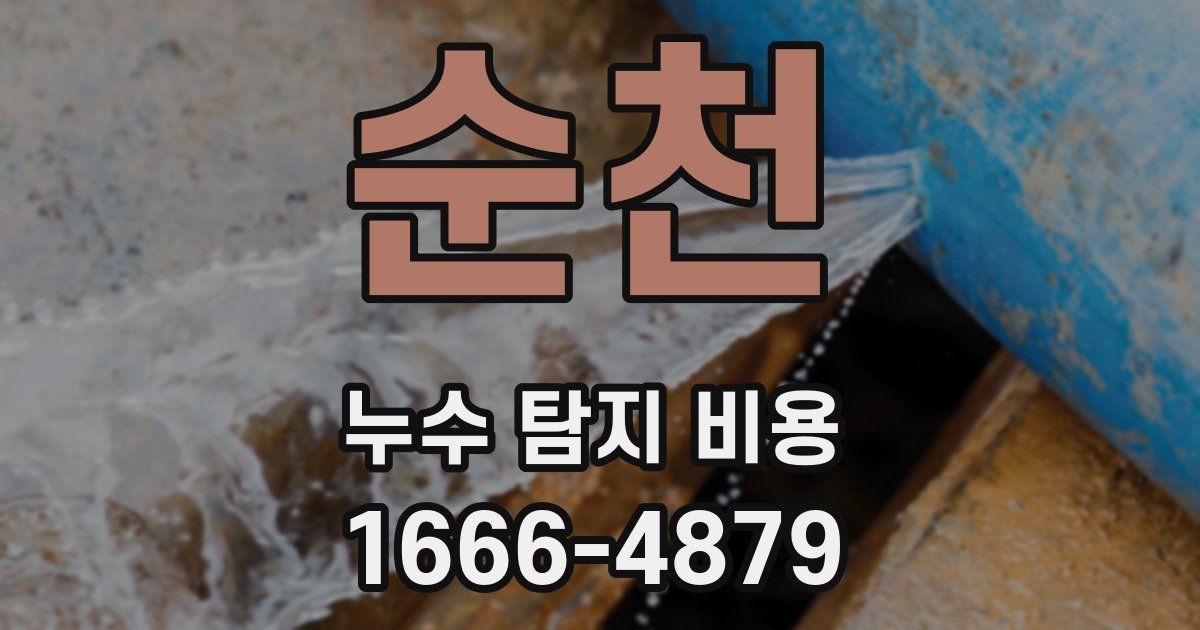 순천 누수 탐지 비용