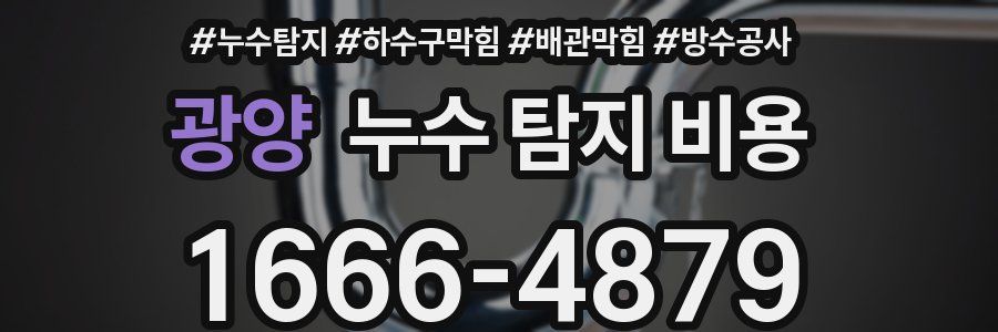 광양 누수 탐지 비용