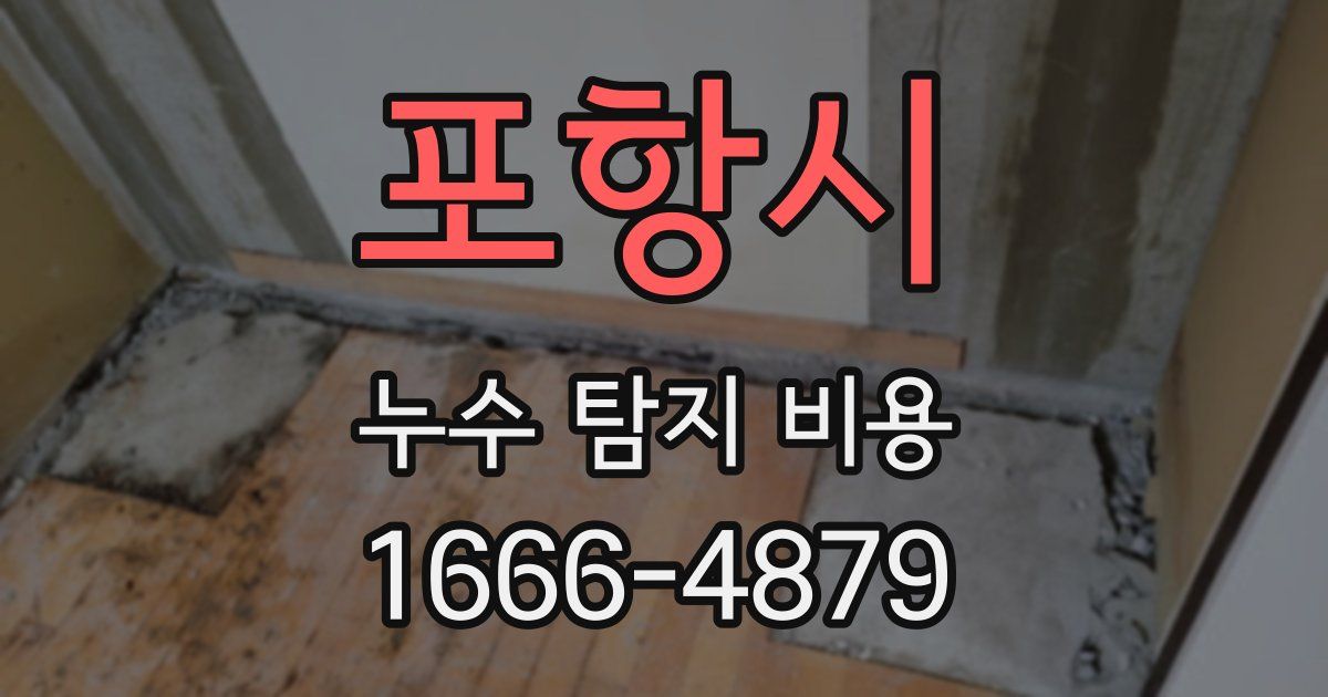 포항시 누수 탐지 비용