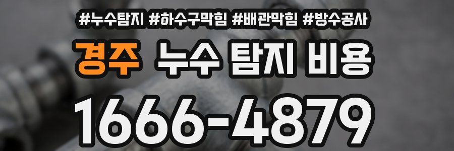 경주 누수 탐지 비용