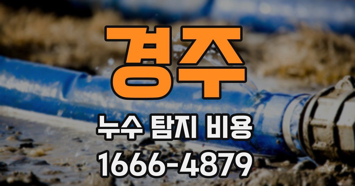 경주 누수 탐지 비용