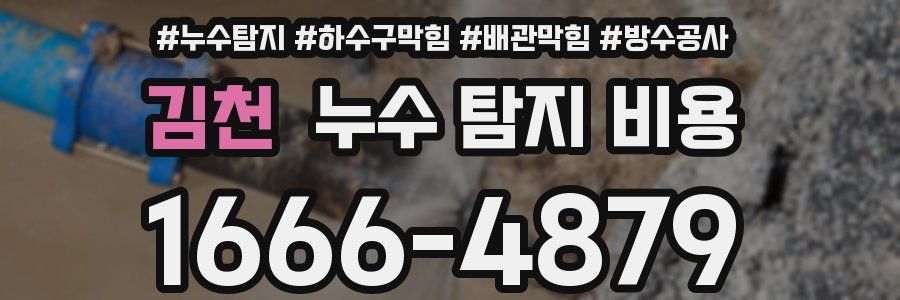 김천 누수 탐지 비용