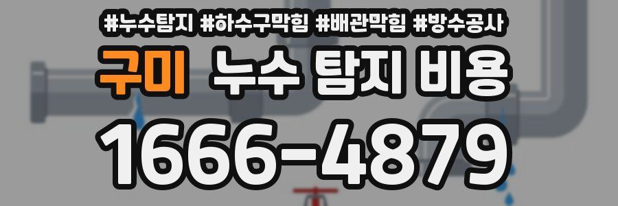 구미 누수 탐지 비용