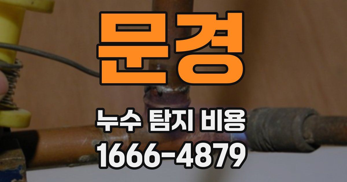 문경 누수 탐지 비용