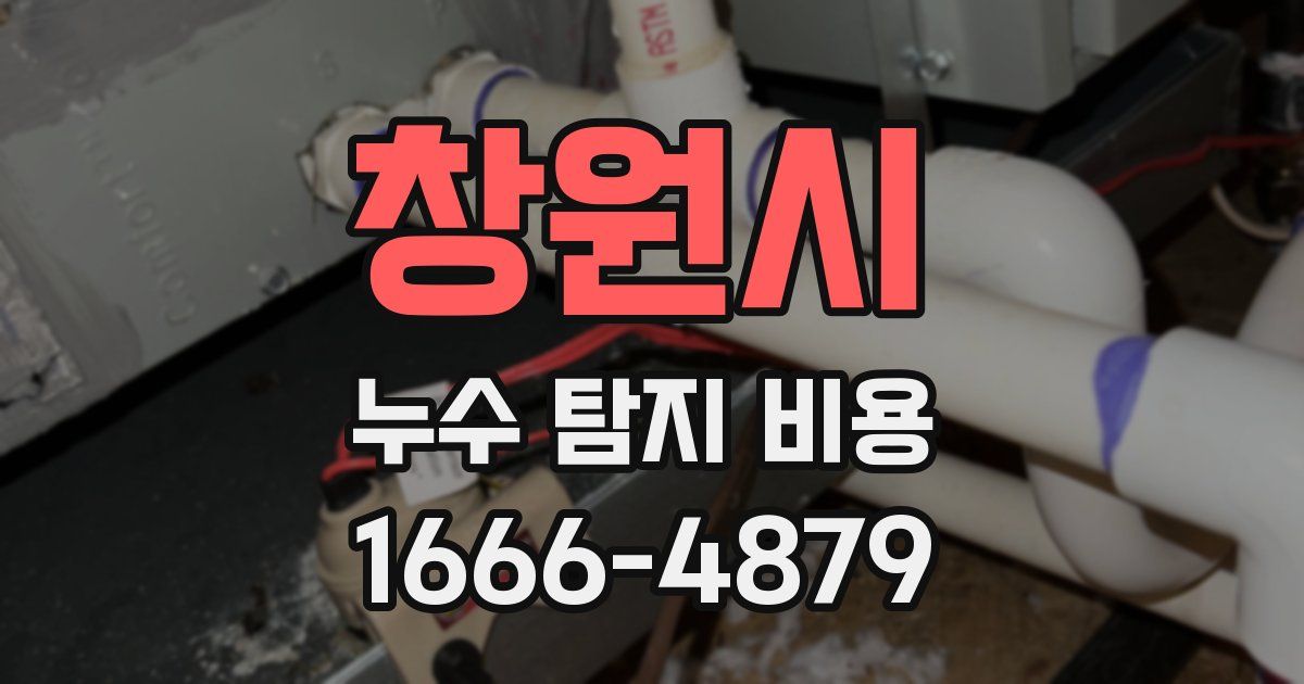 창원시 누수 탐지 비용
