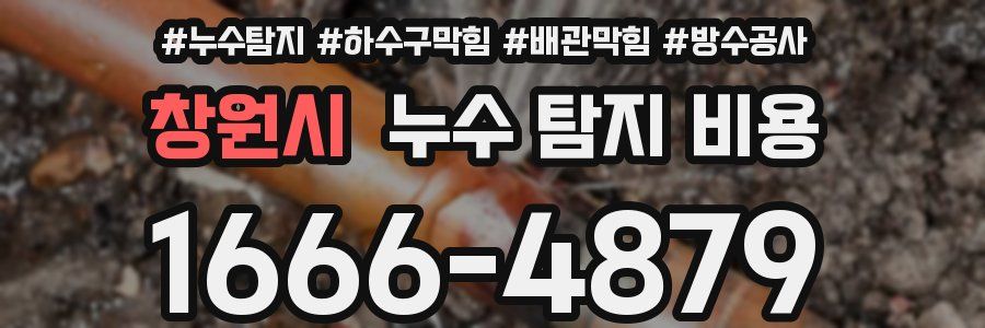 창원시 누수 탐지 비용