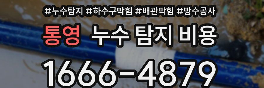 통영 누수 탐지 비용