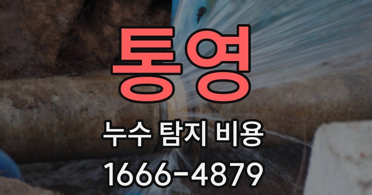 통영 누수 탐지 비용