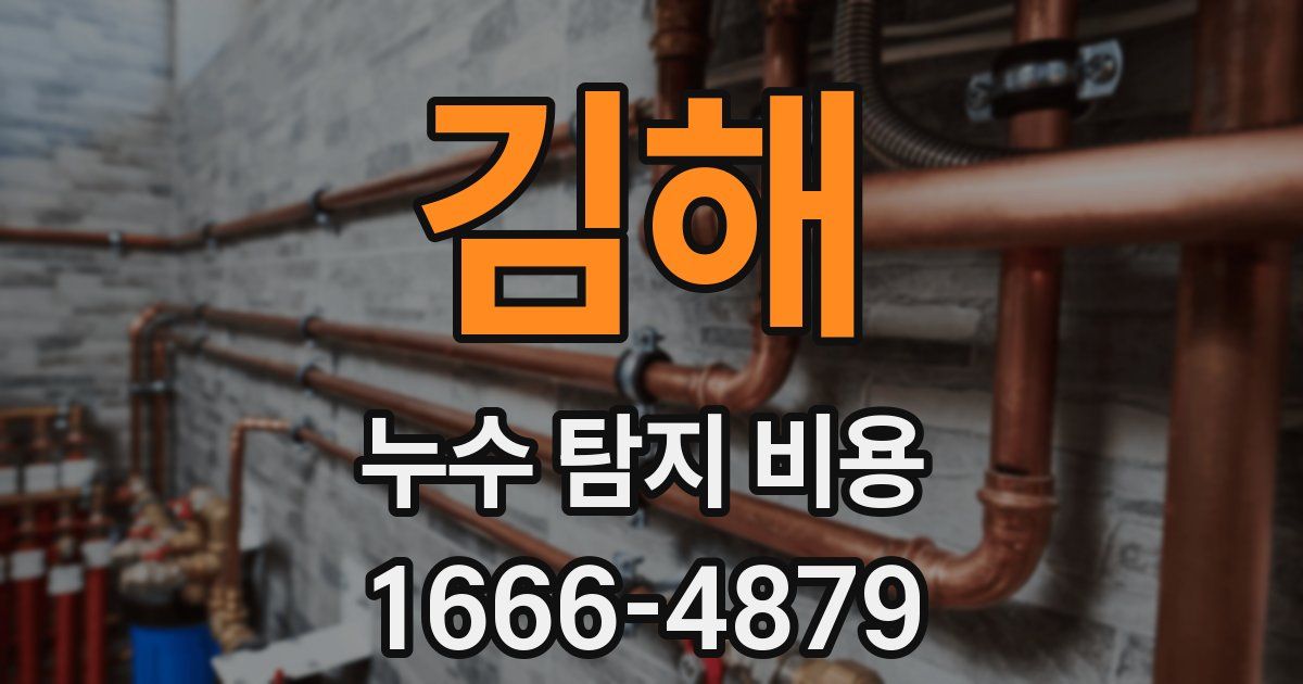 김해 누수 탐지 비용