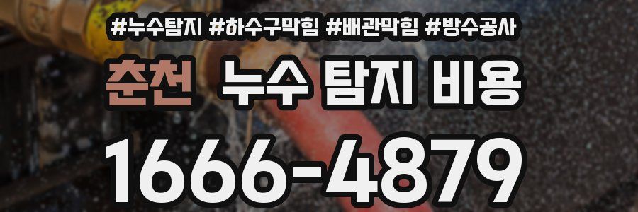 춘천 누수 탐지 비용