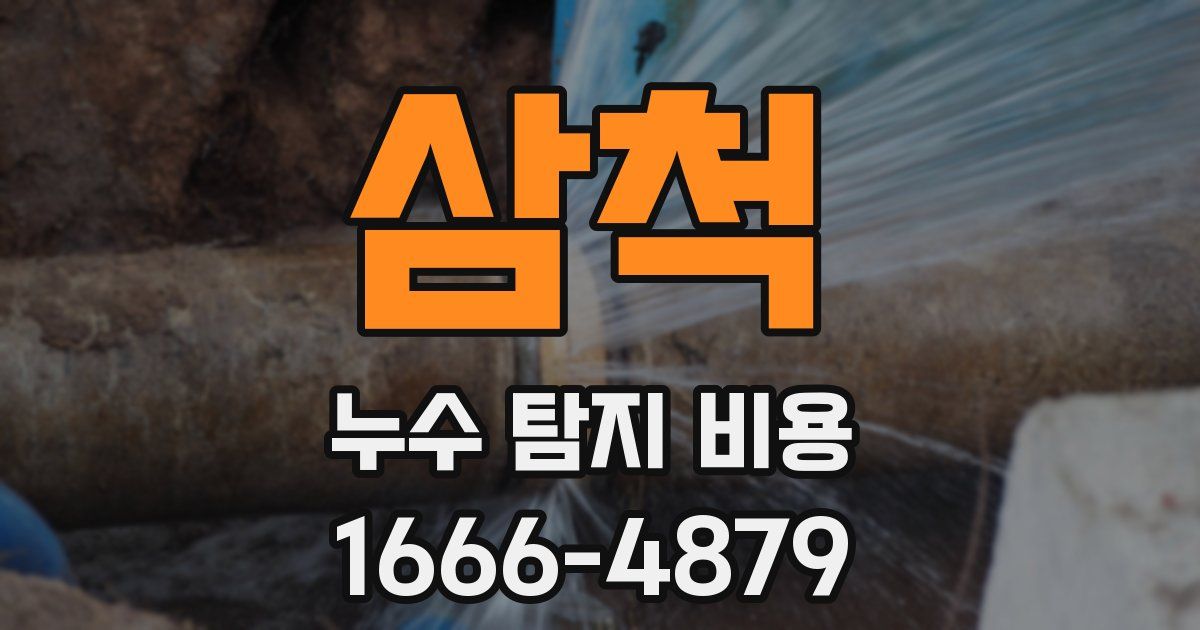 삼척 누수 탐지 비용