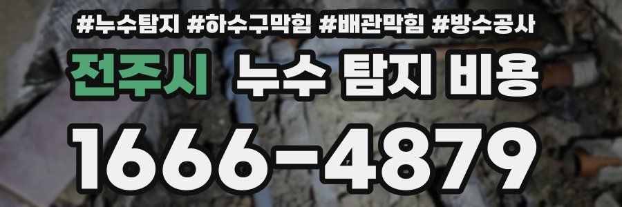 전주시 누수 탐지 비용