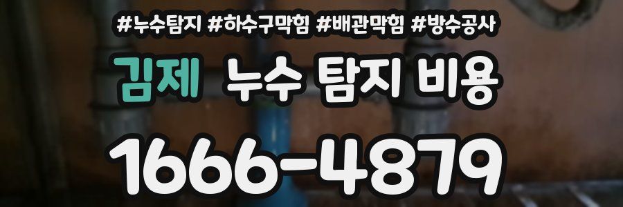 김제 누수 탐지 비용