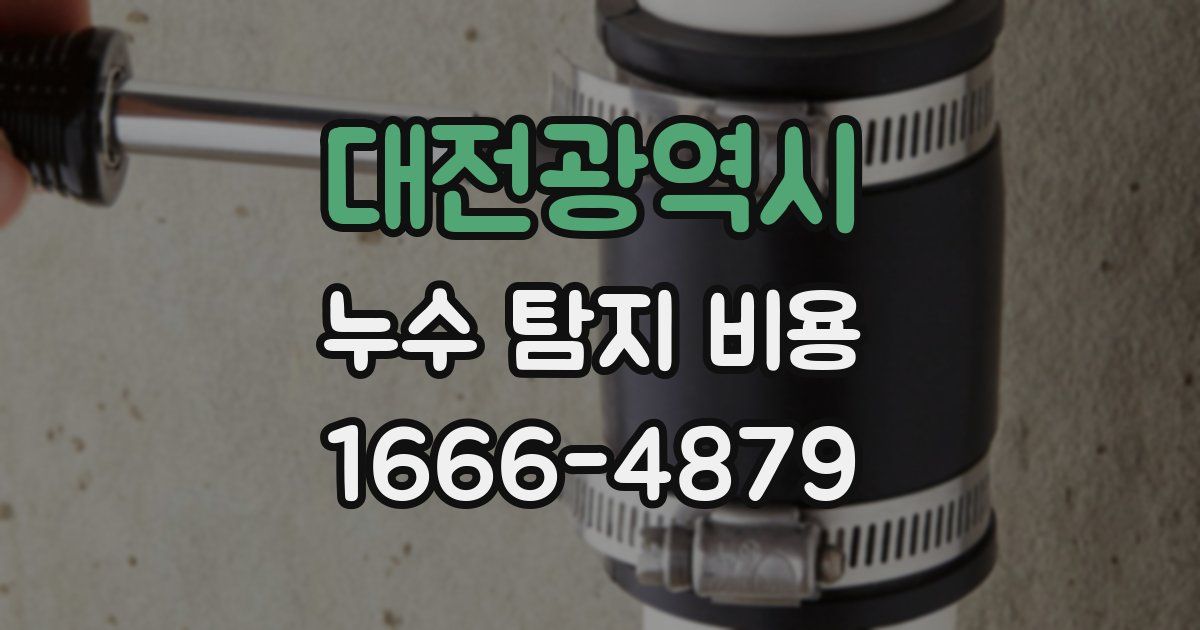 대전광역시 누수 탐지 비용