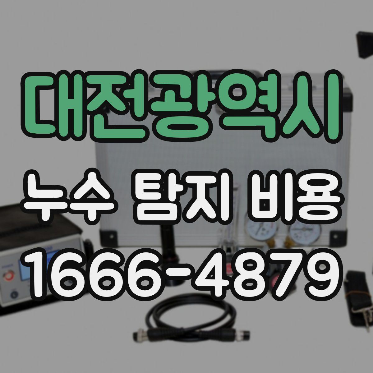 대전광역시 누수 탐지 비용