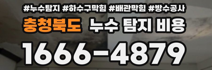 충청북도 누수 탐지 비용