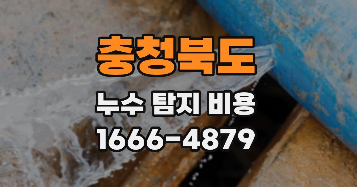 충청북도 누수 탐지 비용