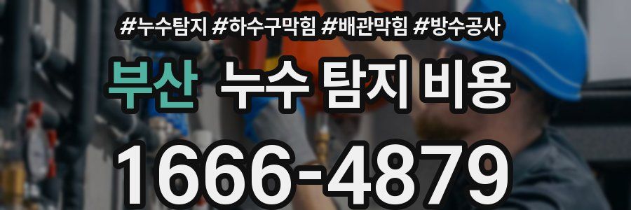 부산 누수 탐지 비용