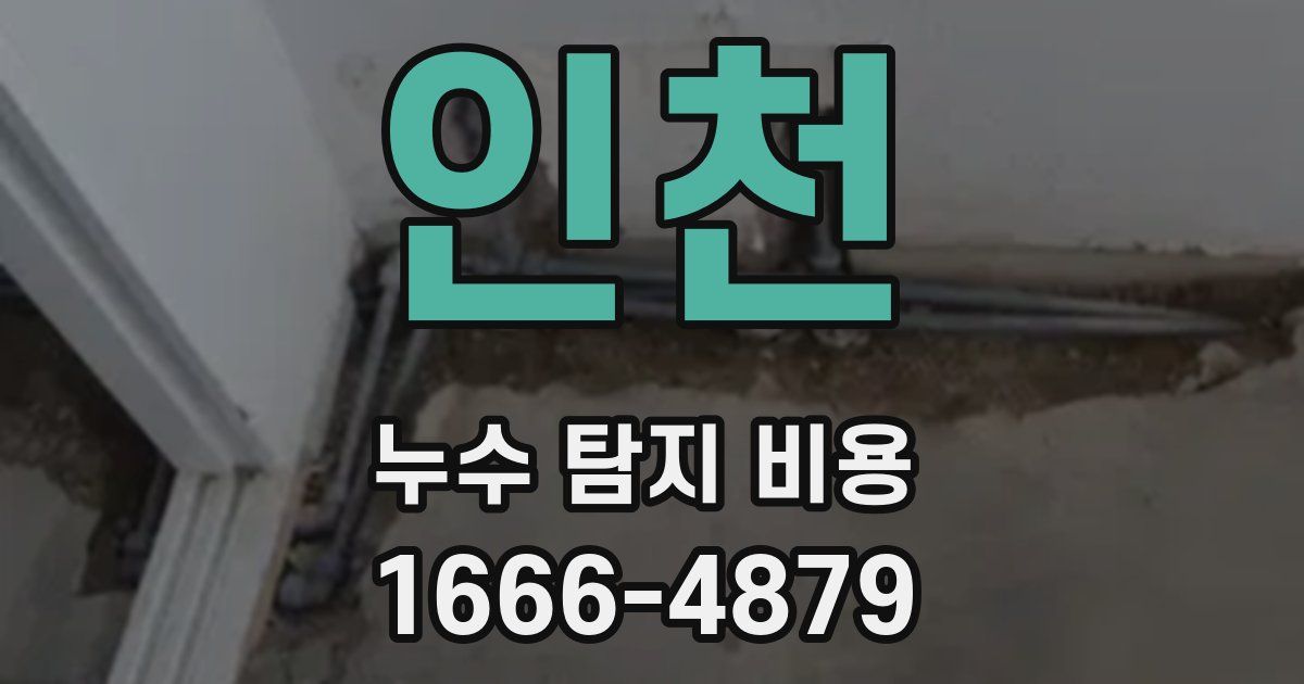 인천 누수 탐지 비용