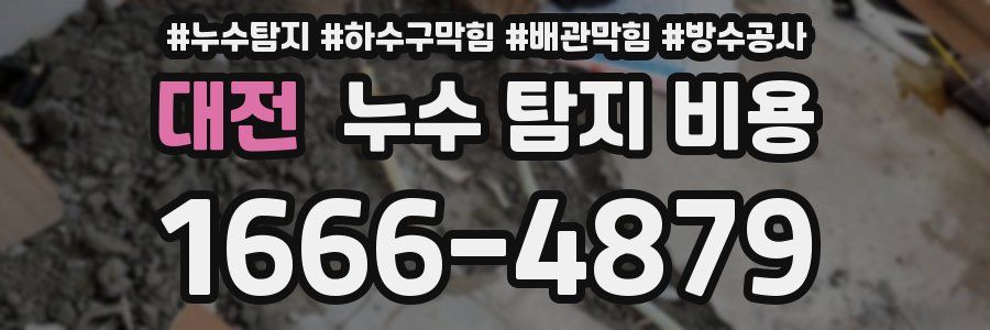 대전 누수 탐지 비용
