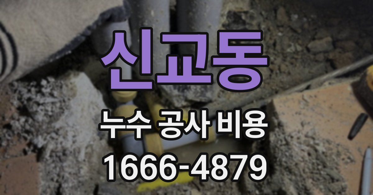 신교동 누수 공사 비용