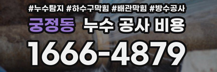 궁정동 누수 공사 비용