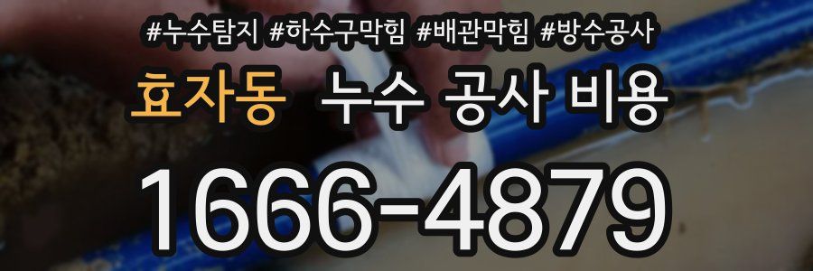 효자동 누수 공사 비용