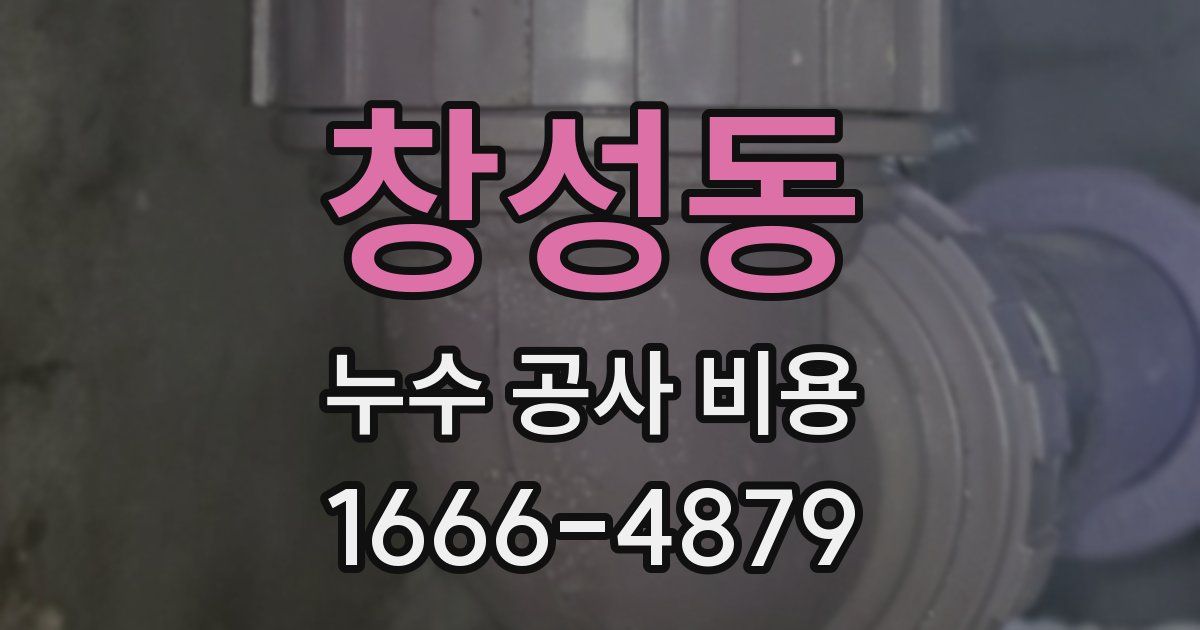 창성동 누수 공사 비용
