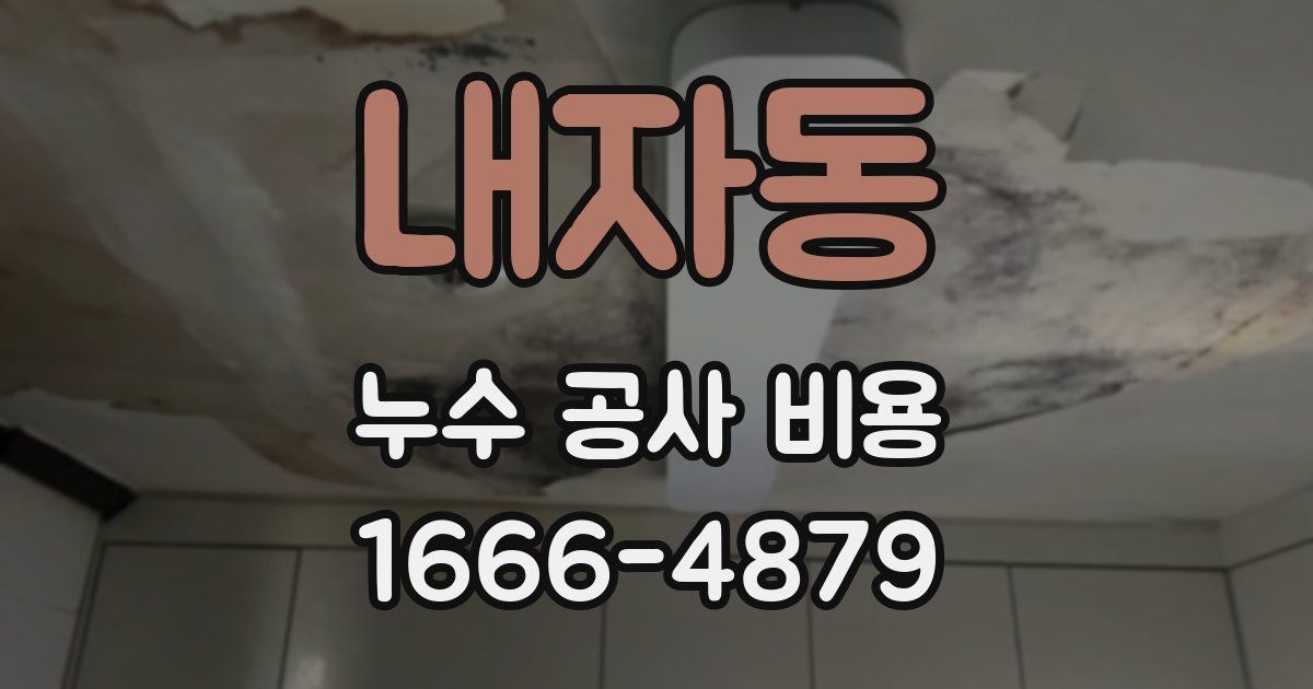 내자동 누수 공사 비용