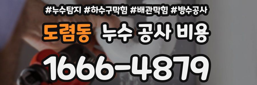 도렴동 누수 공사 비용