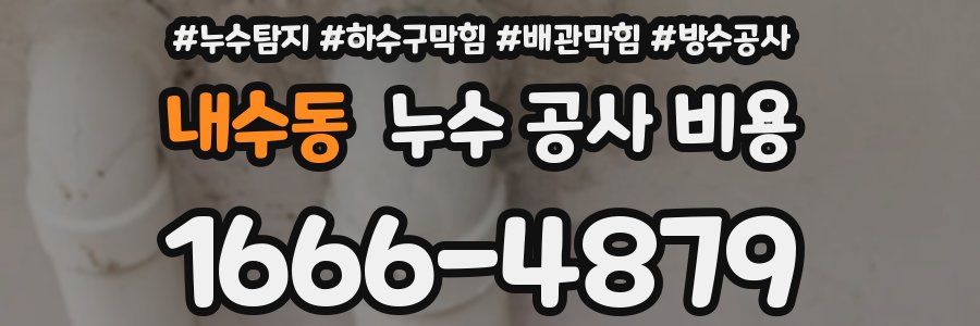 내수동 누수 공사 비용