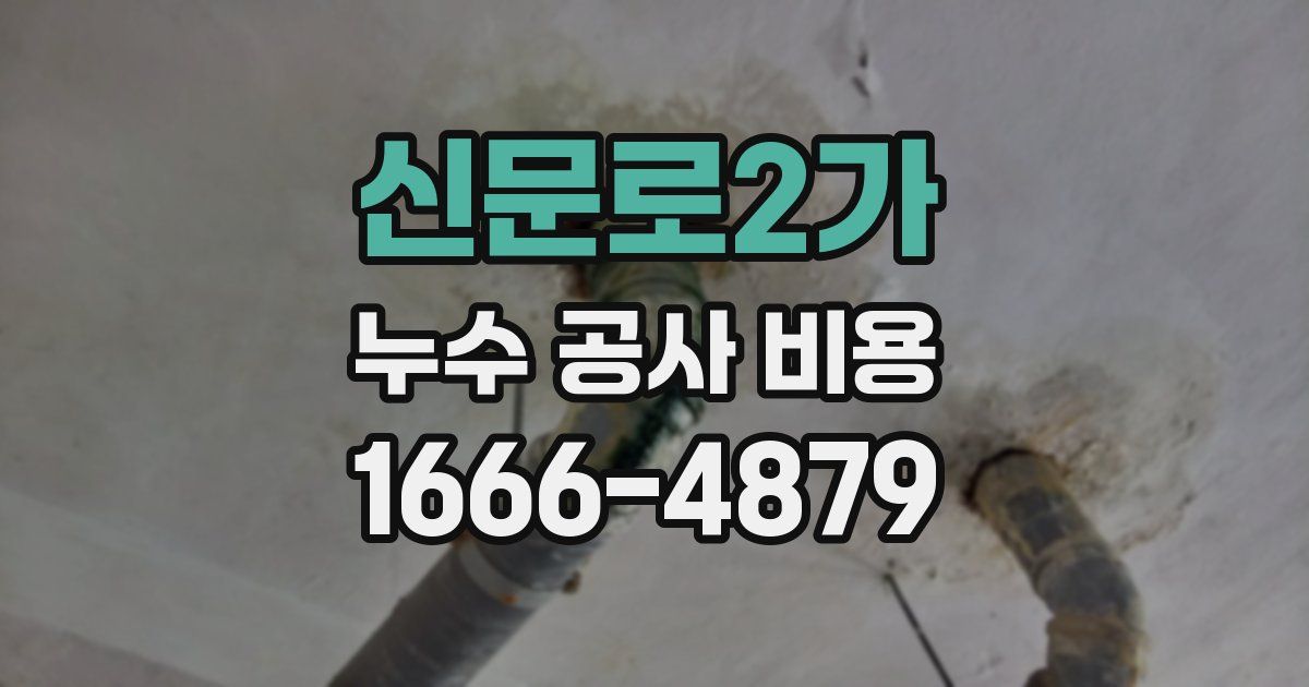 신문로2가 누수 공사 비용