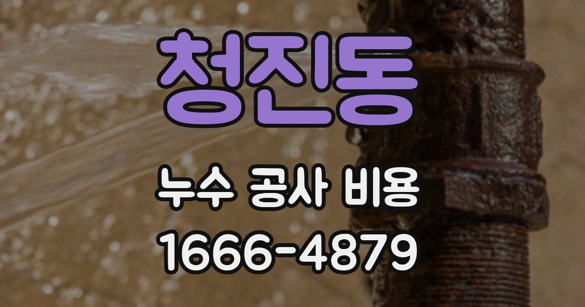 청진동 누수 공사 비용