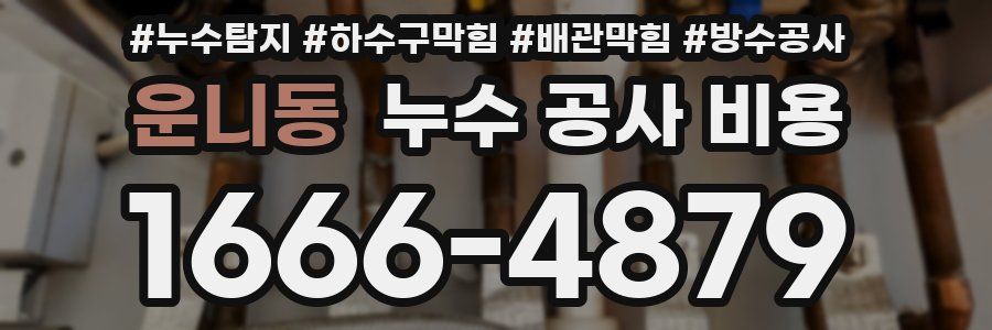 운니동 누수 공사 비용