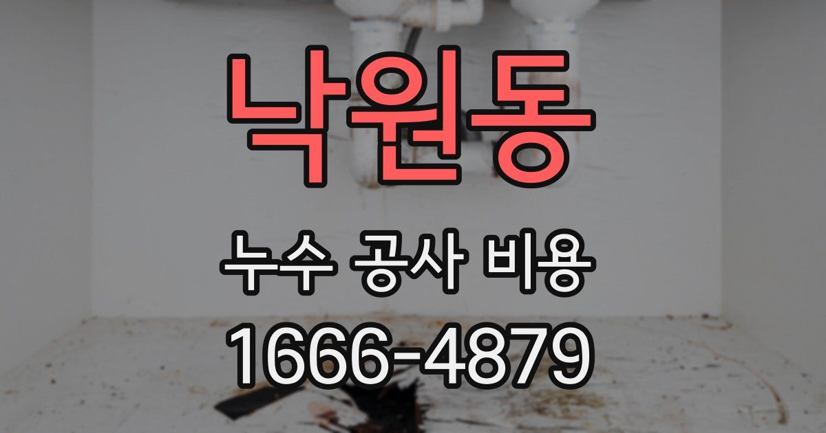 낙원동 누수 공사 비용