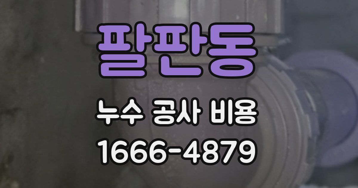 팔판동 누수 공사 비용