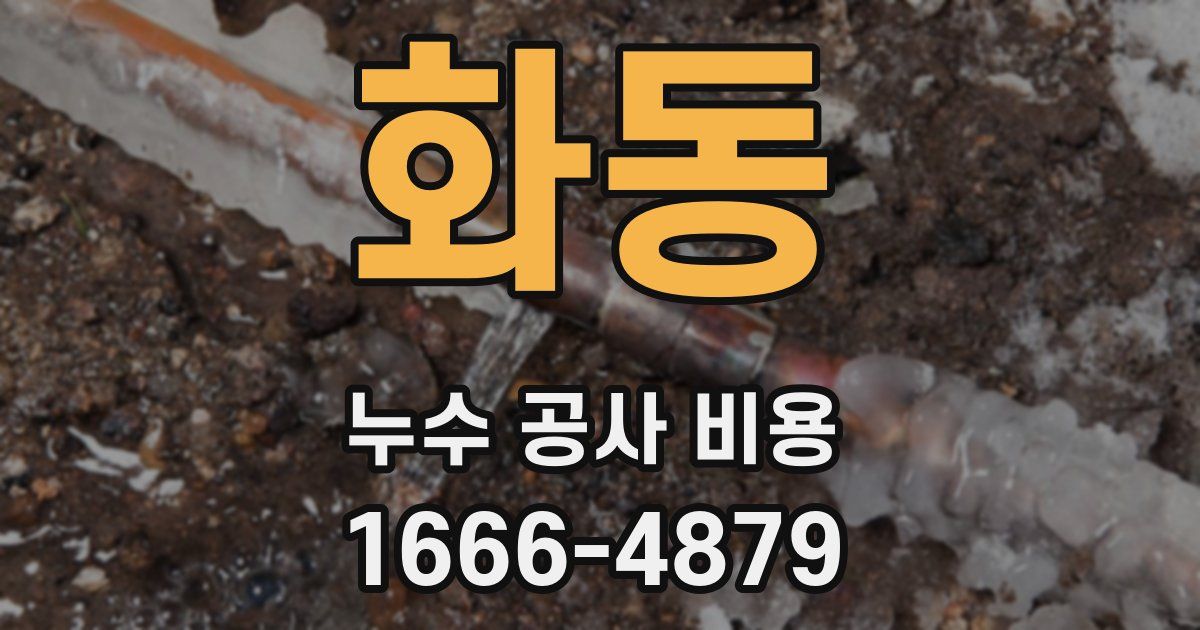 화동 누수 공사 비용