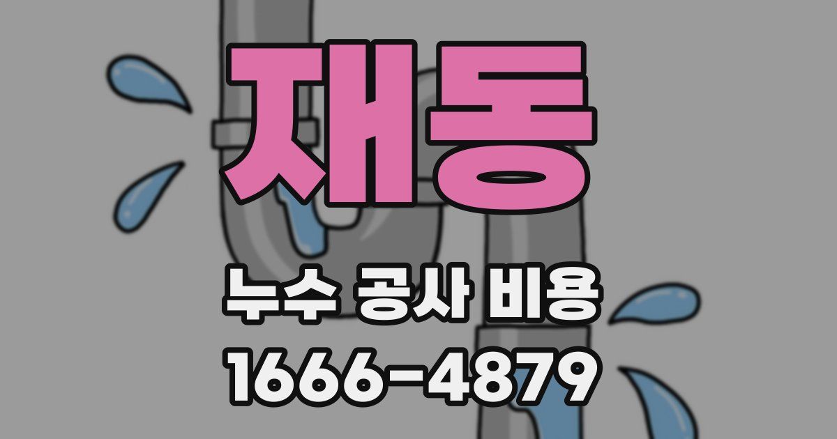 재동 누수 공사 비용
