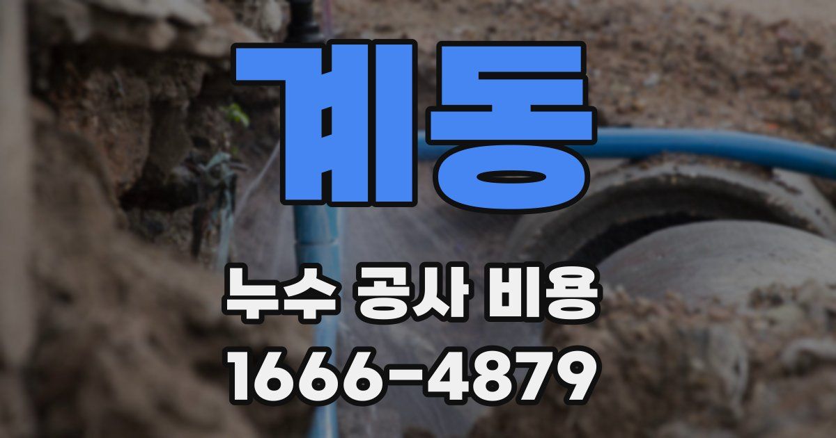계동 누수 공사 비용