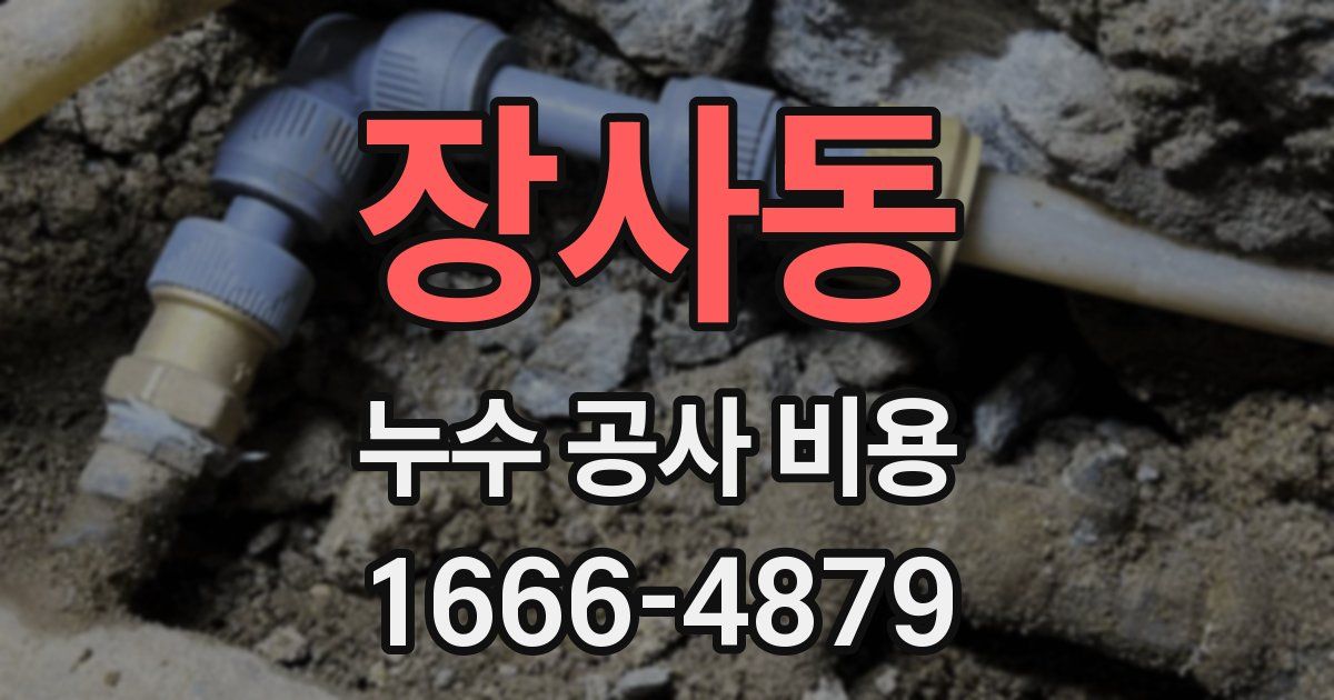 장사동 누수 공사 비용