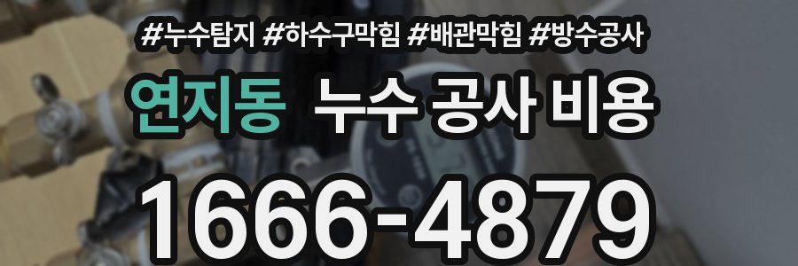 연지동 누수 공사 비용