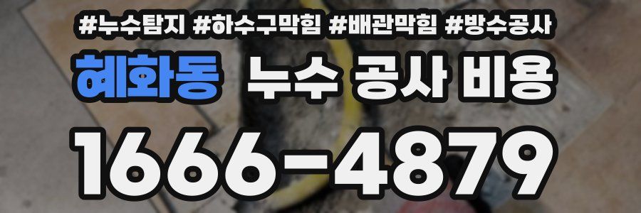 혜화동 누수 공사 비용
