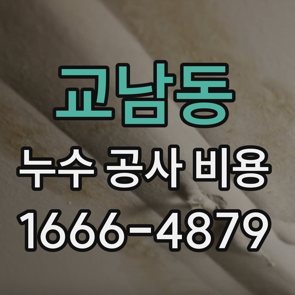 교남동 누수 공사 비용