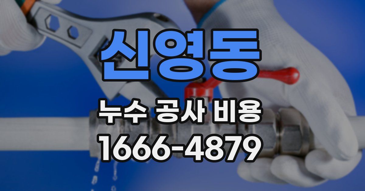 신영동 누수 공사 비용