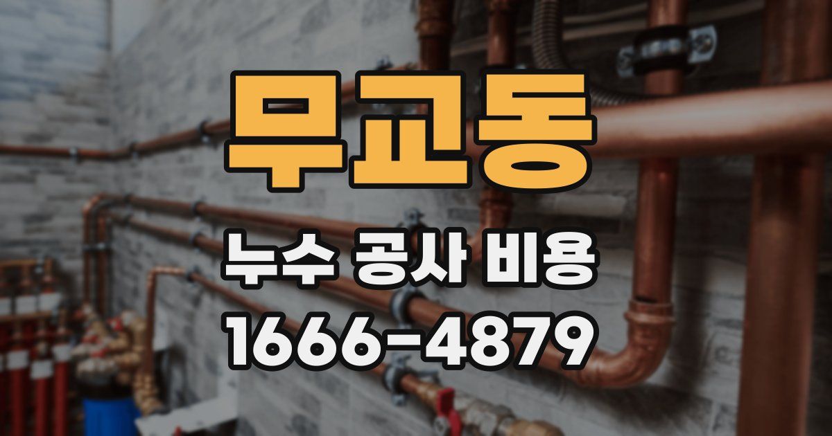무교동 누수 공사 비용