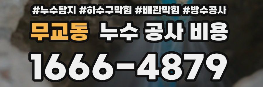 무교동 누수 공사 비용