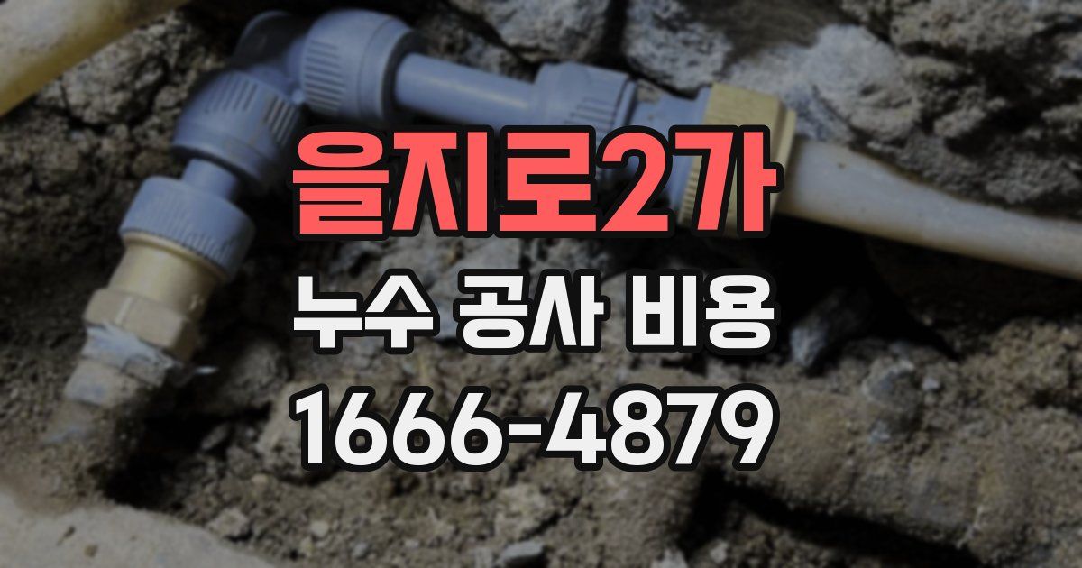 을지로2가 누수 공사 비용