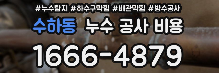 수하동 누수 공사 비용